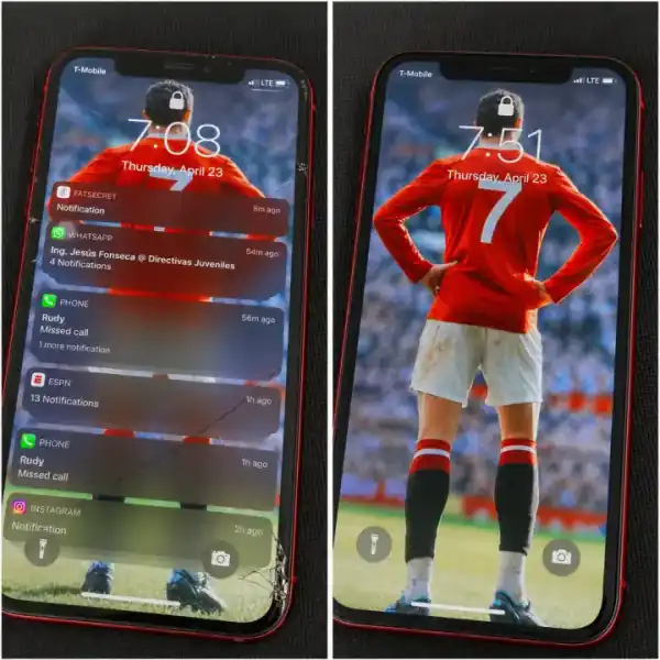 Edge-to-Edge Screen Damage