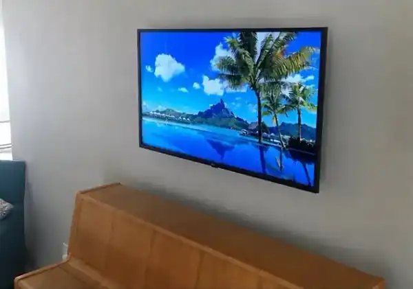Clean Wall Mount Above a Piano